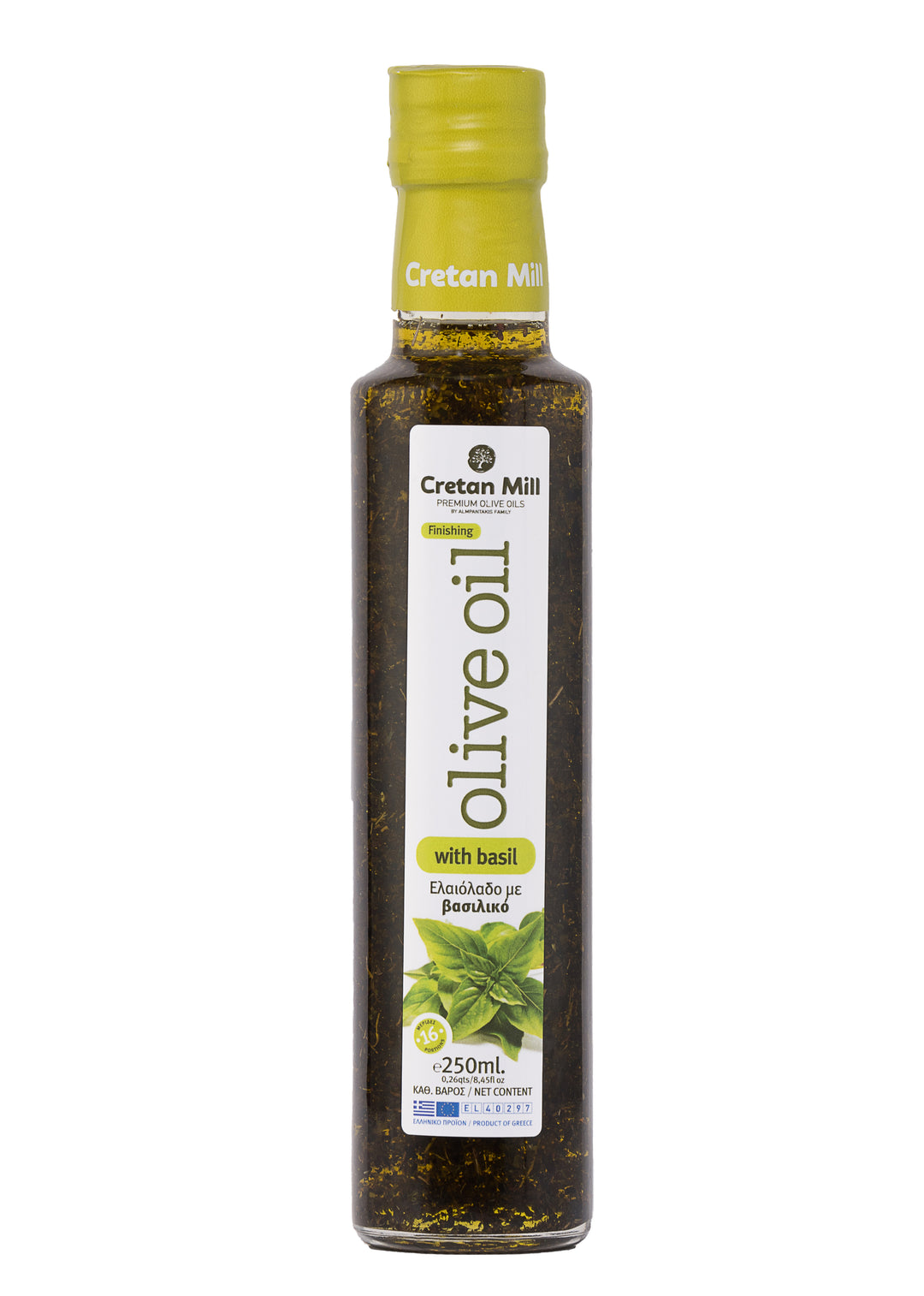Cretan Mill - Griechisches Olivenöl mit Basilikum 250ml